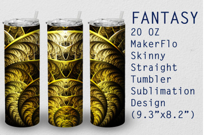 Tumbler Straight 20 OZ Sublimation Fantasy Wrap Design