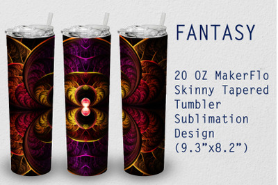 Tumbler Tapered 20 OZ Sublimation Fantasy Wrap Design