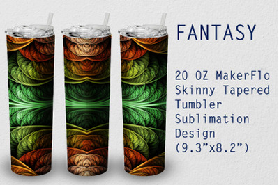 Tumbler Tapered 20 OZ Sublimation Fantasy Wrap Design