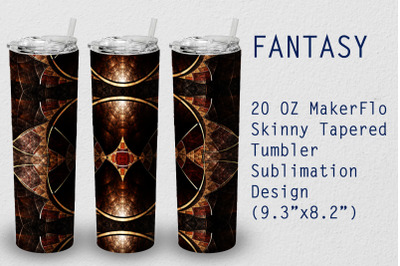 Tumbler Tapered 20 OZ Sublimation Fantasy Wrap Design