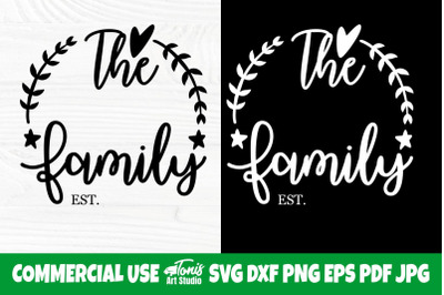 Family Monogram SVG, Family Last Name Svg Cut File