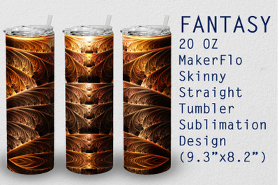 Tumbler Straight 20 OZ Sublimation Fantasy Wrap Design