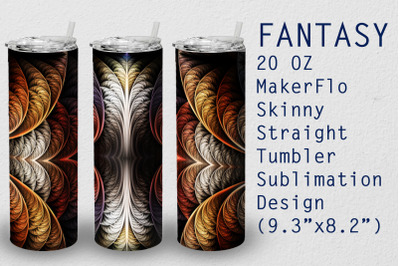 Tumbler Straight 20 OZ Sublimation Fantasy Wrap Design