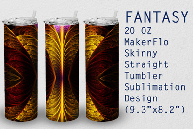 Tumbler Straight 20 OZ Sublimation Fantasy Wrap Design