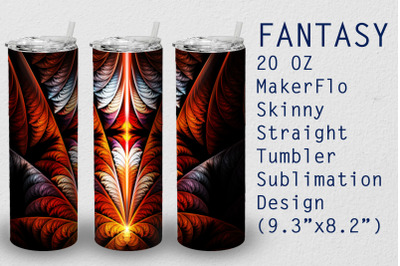 Tumbler Straight 20 OZ Sublimation Fantasy Wrap Design