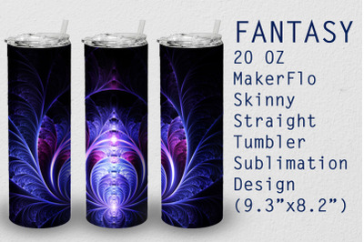 Tumbler Straight 20 OZ Sublimation Fantasy Wrap Design