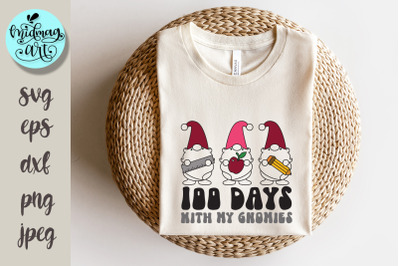 100 days with my gnomies svg, school svg