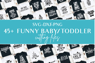 Funny baby toddler svg cutting file bundle