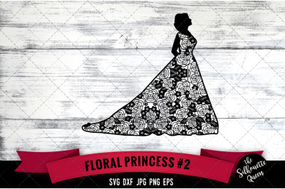 Floral Princess 2 Vector Silhouette File