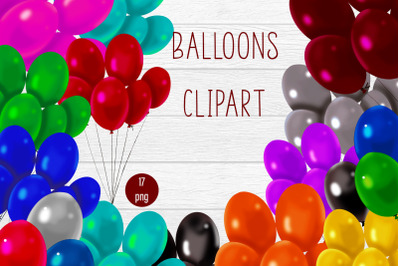 Balloons Clipart, Happy Birthday Balloons