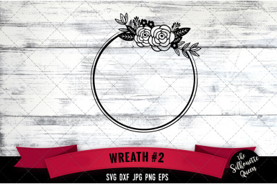 Floral Wreath 2 Vector Silhouette File