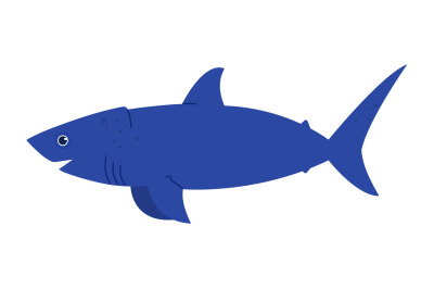 Sea or river fish type, side view isolated