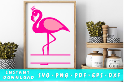 Flamingo split monogram SVG