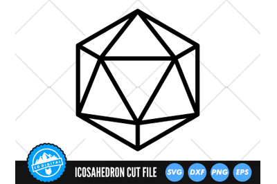 Icosahedron SVG | Platonic Solids Cut File | Sacred Geometry SVG