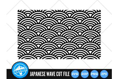 Japanese Wave Pattern SVG | Seamless Scallop Pattern Cut File