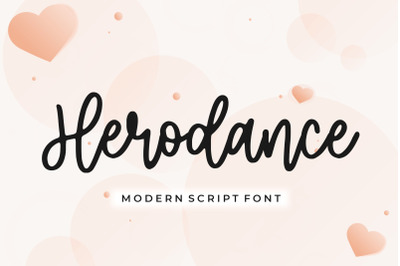 Herodance Modern Script Font