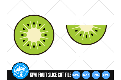 Kiwi Fruit SVG | Kawaii Fruit Cut File | Kiwi Fruit Slice SVG