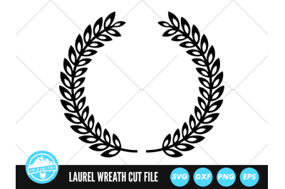 Laurel Wreath SVG | Floral Frame Cut File | Circle Leaf SVG