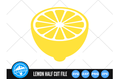 Lemon Half SVG | Kawaii Fruit SVG | Lemon Fruit Cut File