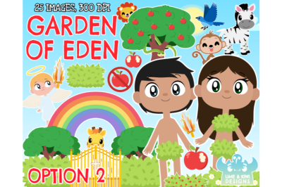 Garden of Eden/Adam and Eve - Option 2 Clipart