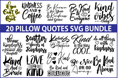 Pillow Quotes SVG Bundle