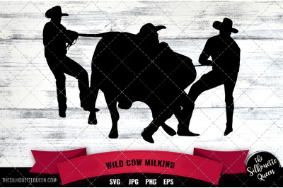 Wild Cow Milking, rodeo svg, cowboy svg, western svg, country svg