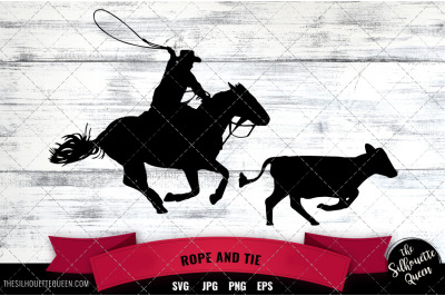 Rope and Tie, rodeo svg, cowboy svg, western svg, country svg
