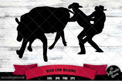 Wild Cow Milking, rodeo svg, cowboy svg vector, western svg