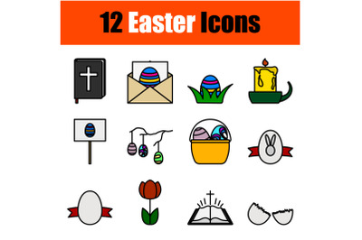Easter Icon Set