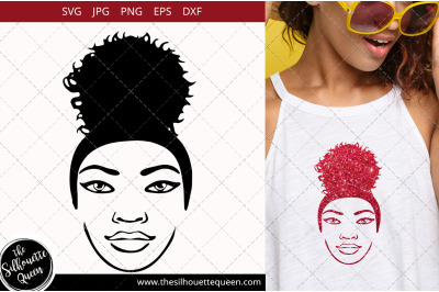 Afro Woman svg, Afro lady svg, Black girl svg, African American svg