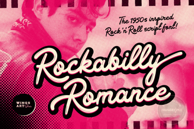 Rockabilly Romance - A 1950s Rock n Roll Inspired Retro Script Font