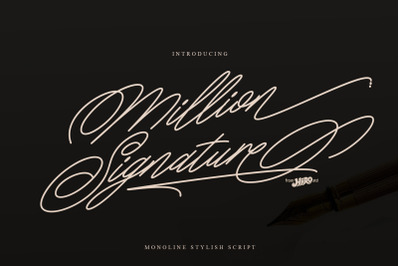 Million Signature - Monoline Script