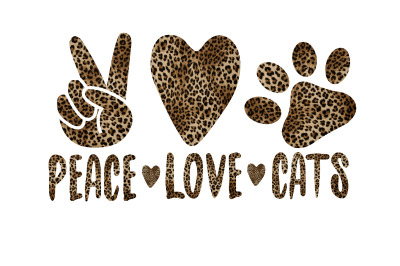 peace love cats Sublimation
