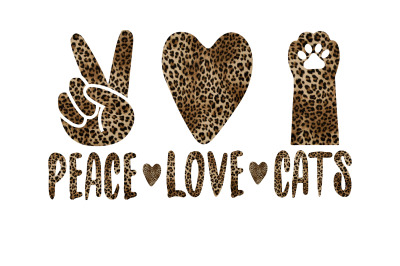 peace love cats Sublimation design