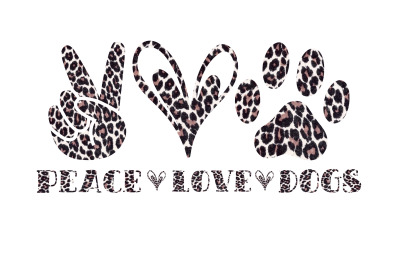 Peace Love Dogs Sublimation