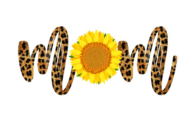 Sunflower Mom Cheetah Sublimation design