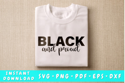 Black And Proud SVG