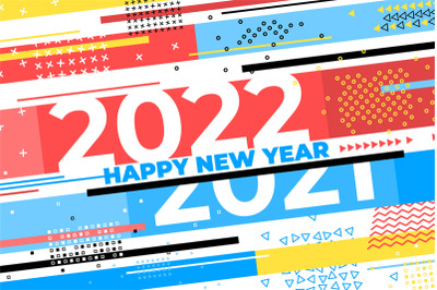 New year 2022 background. Creative calendar cover&2C; happy holidays post