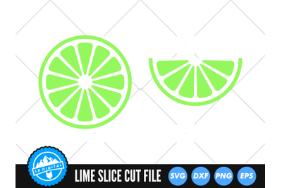 Lime Slice SVG | Kawaii Fruit Cut File | Lime Fruit SVG