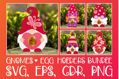 Gnomes Valentine Egg Holders Bundle SVG