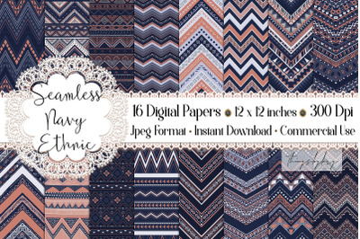 16 Seamless Ethnic Tribal Aztec Boho Pattern Digital Papers