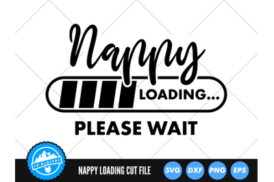 Nappy Loading Please Wait SVG | Baby SVG | Diaper Loading Cut File