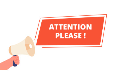 Attention please banner. Announce information&2C; important announcement