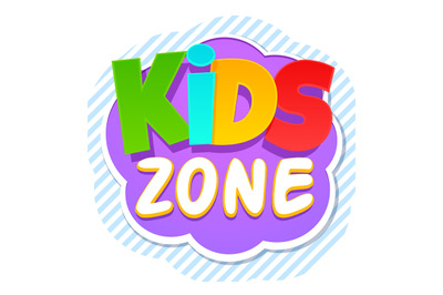 Kids zone banner. Child party playground area