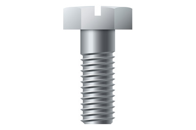 Metal hex head bolt with slotted socket drive