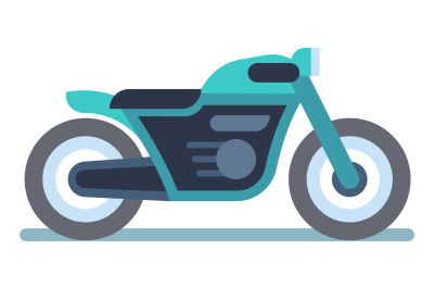 Bike side view. Cartoon icon of motor vehicle