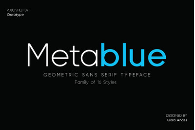 Metablue | A Geometric Sans Font