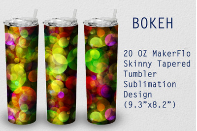 Tumbler Tapered 20 OZ Sublimation Bokeh Wrap Design