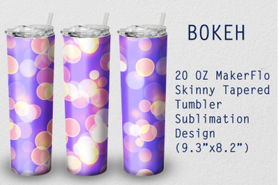 Tumbler Tapered 20 OZ Sublimation Bokeh Wrap Design