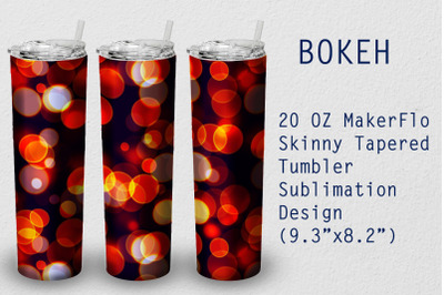 Tumbler Tapered 20 OZ Sublimation Bokeh Wrap Design